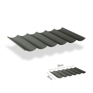 Harmonicadoek incl. bevestigingsset 2.00x3.00 - Deep Grey