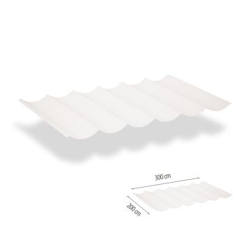 Harmonicadoek incl. bevestigingsset 2.00x3.00 Mineral White