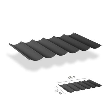 Harmonicadoek incl. bevestigingsset 2.00x3.00 - Carbon Black