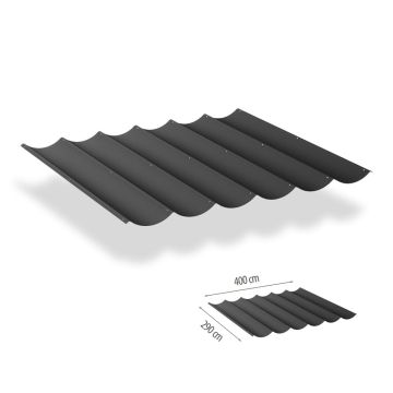 Harmonicadoek incl. bevestigingsset 2.90x4.00 - Carbon Black