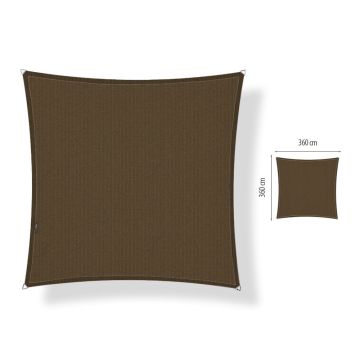 Schaduwdoek vierkant 3.60x3.60 meter