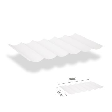 Harmonicadoek incl. bevestigingsset 2.00x4.00 - Arctic White