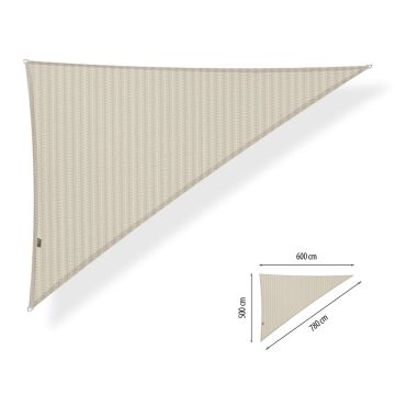 Schaduwdoek driehoek 90° 5.00x6.00x7.80 meter