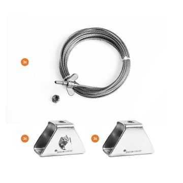 Manueel bevestigingsset Harmonicadoek 2.90x6.50m