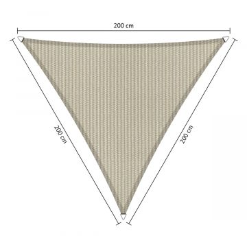 Schaduwdoek driehoek 2,00x2,00x2,00 meter