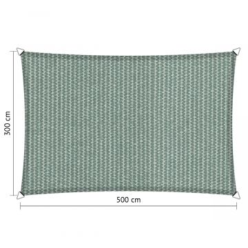 Schaduwdoek rechthoek 3,00x5,00 meter