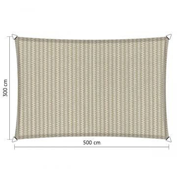 Schaduwdoek rechthoek 4,00x5,00 meter