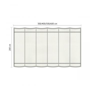 Harmonicadoek incl. bevestigingsset 2,00x3,00 Mineral White