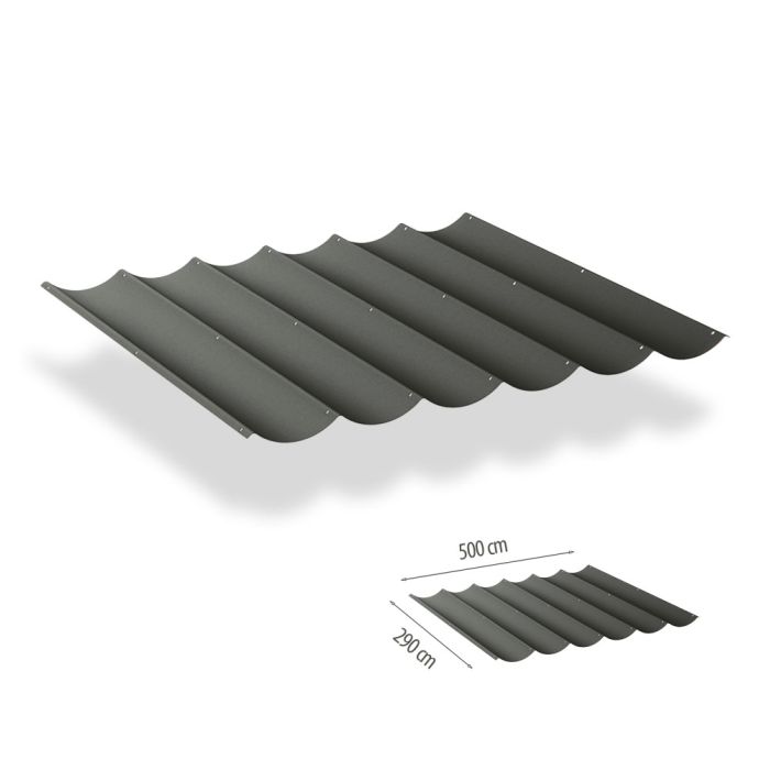 Harmonicadoek incl. bevestigingsset 2.90x5.00 - Deep Grey main product photo