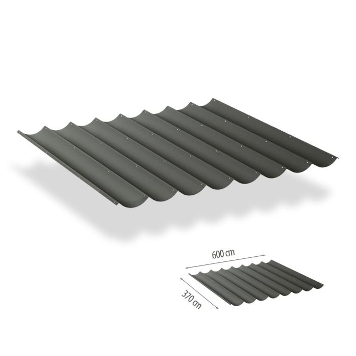 Harmonicadoek incl. bevestigingsset 3.70x5.00 - Deep Grey main product photo