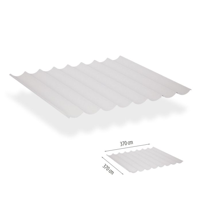 Harmonicadoek incl. bevestigingsset 3.70x3.70 - Lava White waterdicht main product photo