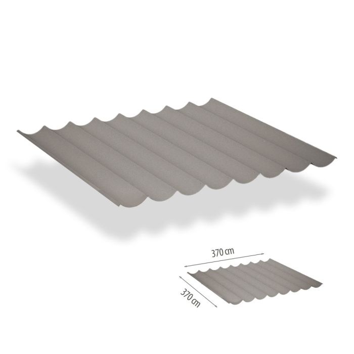 Harmonicadoek incl. bevestigingsset 3.70x3.70 - Elephant Grey waterdicht main product photo