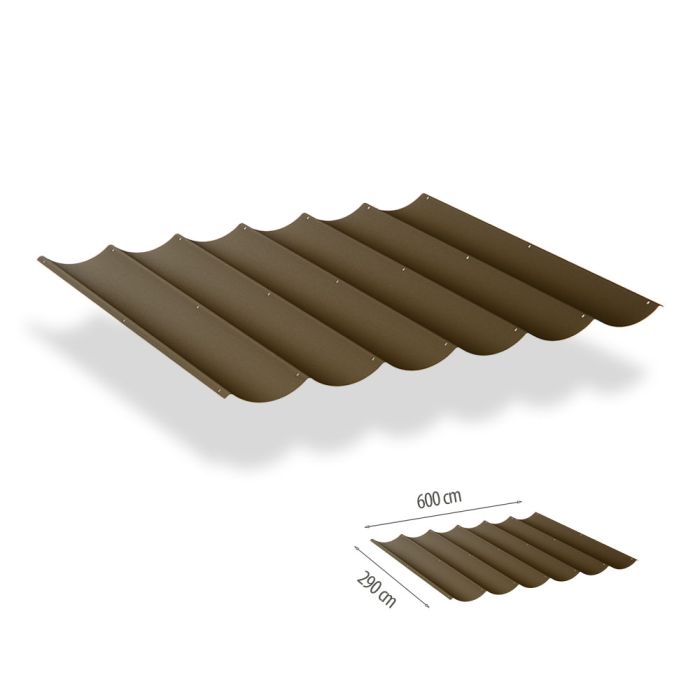 Harmonicadoek incl. bevestigingsset 2.90x6.00 - Japanese Brown main product photo