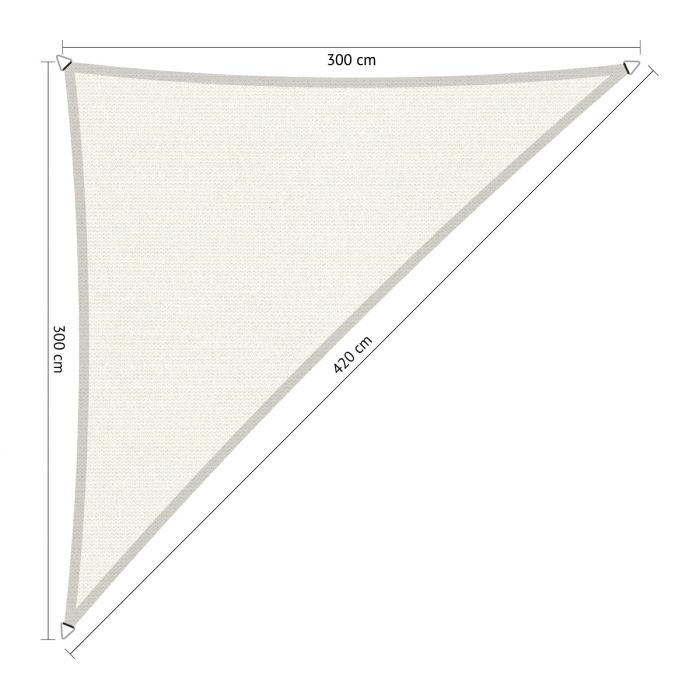 Schaduwdoek driehoek 90° 3,00x3,00x4,20 meter main product photo