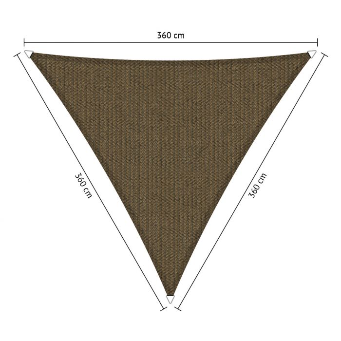 Schaduwdoek driehoek 3,60x3,60x3,60 meter main product photo