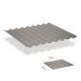 Harmonicadoek incl. bevestigingsset 3.70x3.70 - Elephant Grey waterdicht