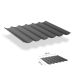 Harmonicadoek incl. bevestigingsset 2.90x5.00 - Cool Grey
