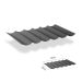 Harmonicadoek incl. bevestigingsset 2.00x4.00 - Cool Grey